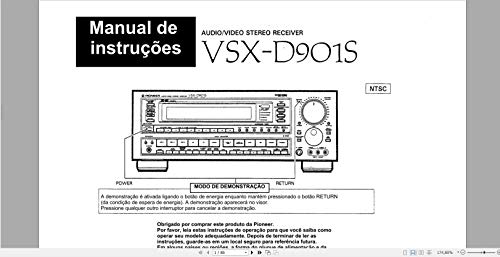 Capa do livro: MANUAL EM PORTUGUÊS PIONEER VSX-D901S: MANUAL COMPLETO TODO ILUSTRADO - Ler Online pdf