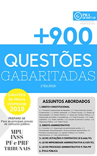 Capa do livro: +900 Questões Gabaritadas (PraGabaritar) - Ler Online pdf