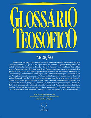Capa do livro: Glossário Teosófico - Ler Online pdf