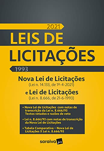 Livro PDF: Leis de licitações – Nova Lei de licitações (Lei n. 14.133, de 1.º-4-2021) e Lei de licitações (Lei n. 8.666, de 21-6-1993)