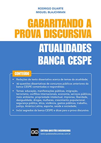 Capa do livro: Redação CESPE – Provas Discursivas de Redação da Banca CESPE com sugestão de resposta: Inclui segredos da banca CESPE, dicas para a prova discursiva e questões de concursos públicos anteriores. - Ler Online pdf