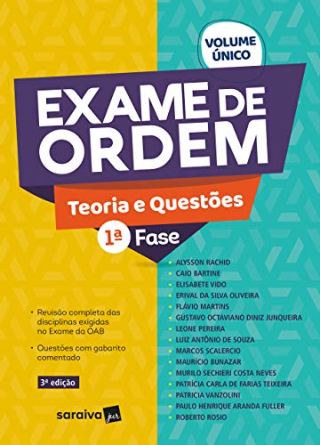 Livro PDF Exame de Ordem 1ª Fase – Volume Único – 3ª Edição 2021: Teoria e Questões